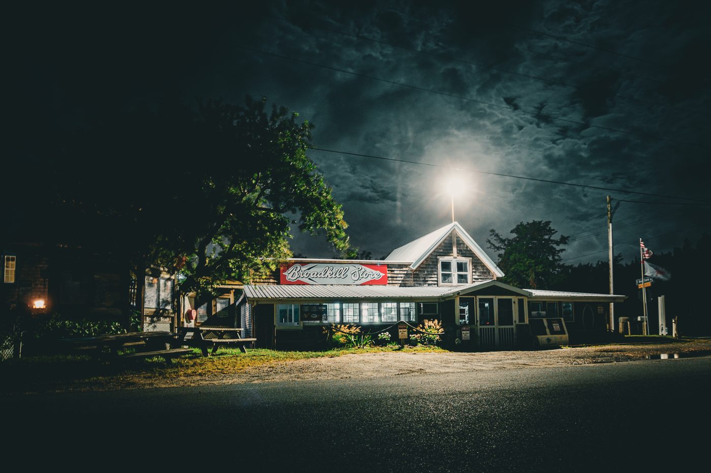 Broadkill Store at night